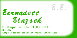 bernadett blazsek business card